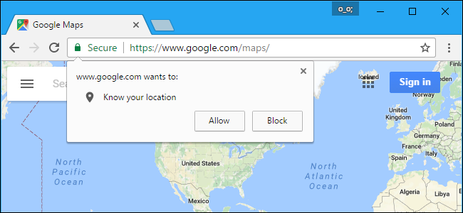 chrome allow location