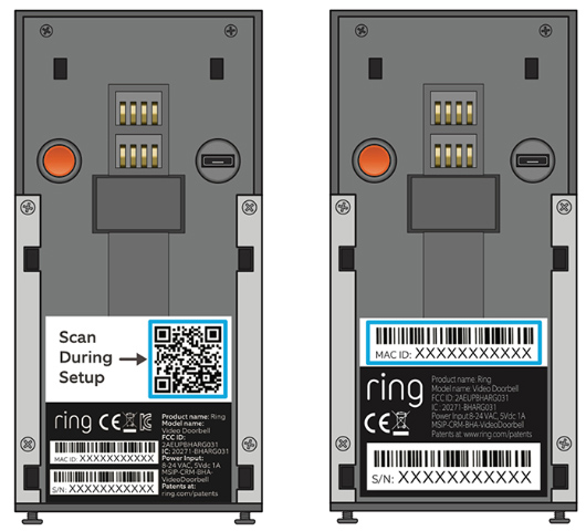 Scanning Setup ring video doorbell